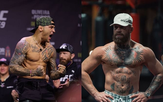 "He does look a little puffy" - Dustin Poirier reacts to Conor McGregor's massive 190lbs. physique