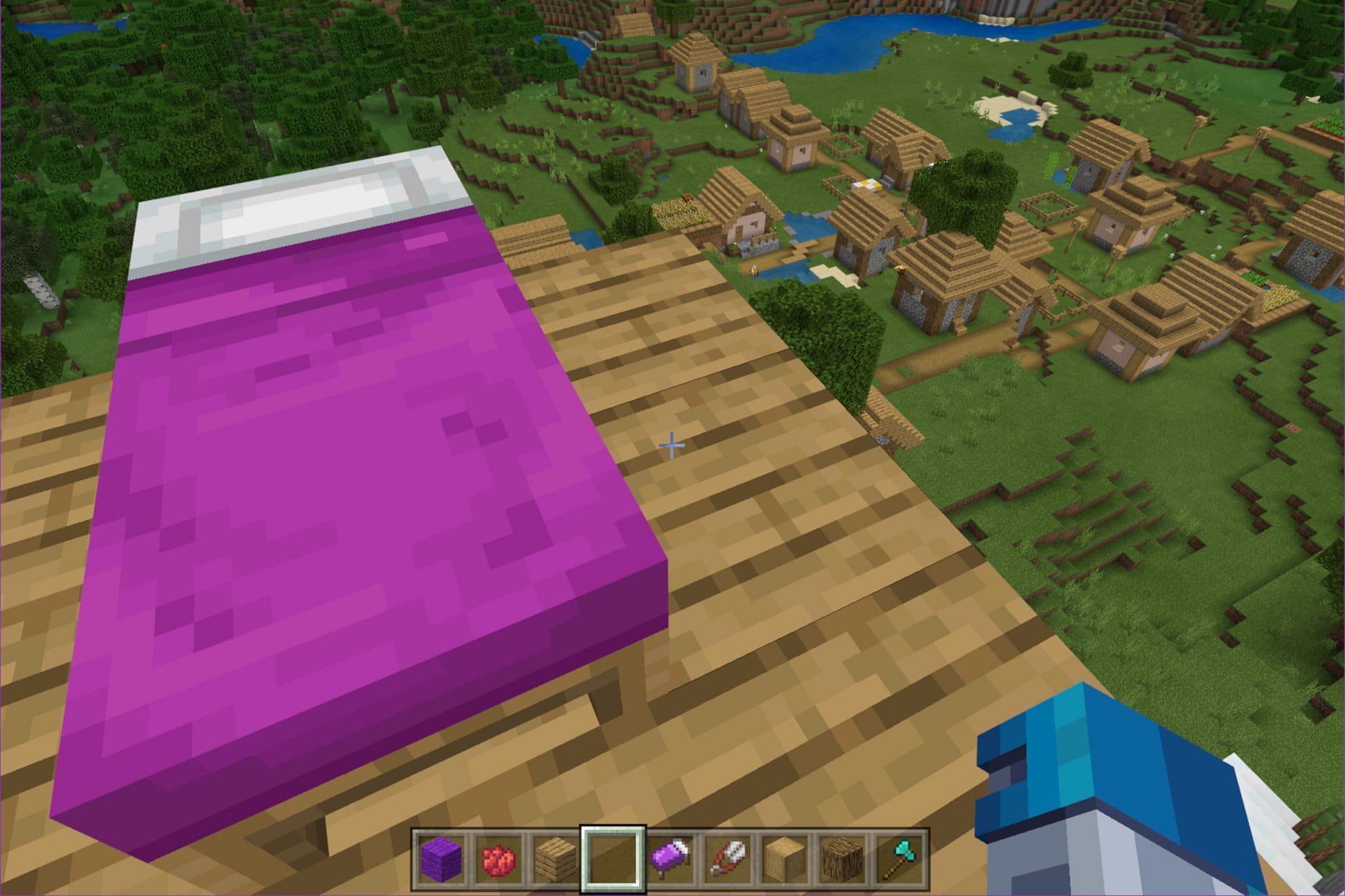 Magenta beds are made with purple dye and pink dye (Image via Minecraft)