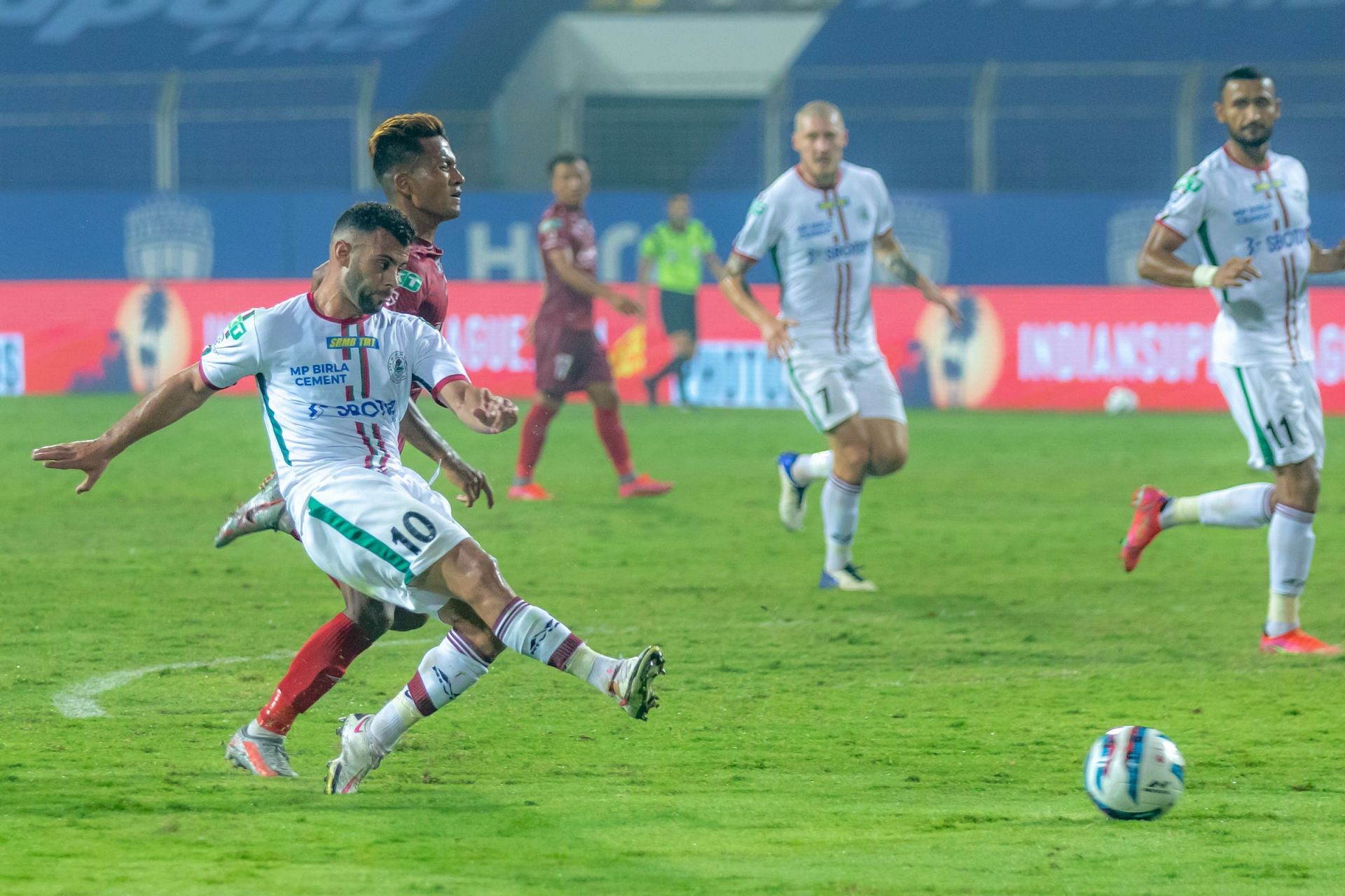 ATK Mohun Bagan&#039;s Hugo Boumous scored a second-half brace against NorthEast United FC. (Image Courtesy: Twitter/IndSuperLeague)
