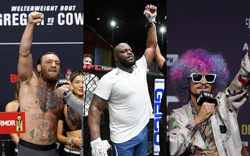 Conor McGregor (left), Derrick Lewis (center) & Sean O'Malley (right)