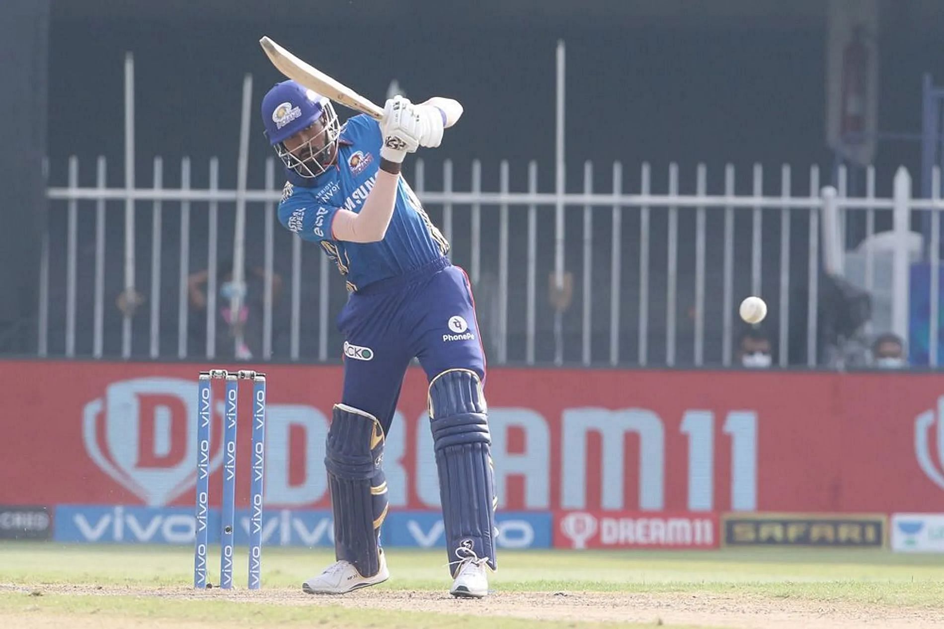 Hardik Pandya batting for Mumbai Indians. Pic: IPLT20.COM