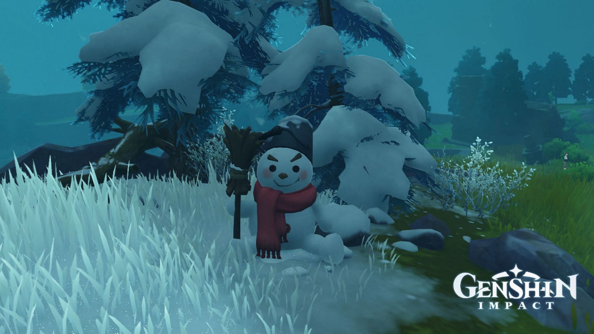 Gamers can now build snowmen in the Shadows Amidst Snowstorms event (Image via Genshin Impact)