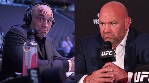 Joe Rogan (left) and Dana White (right)