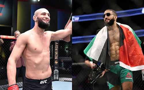 Khamzat Chimaev (L) and Belal Muhammad (R) PC: UFC