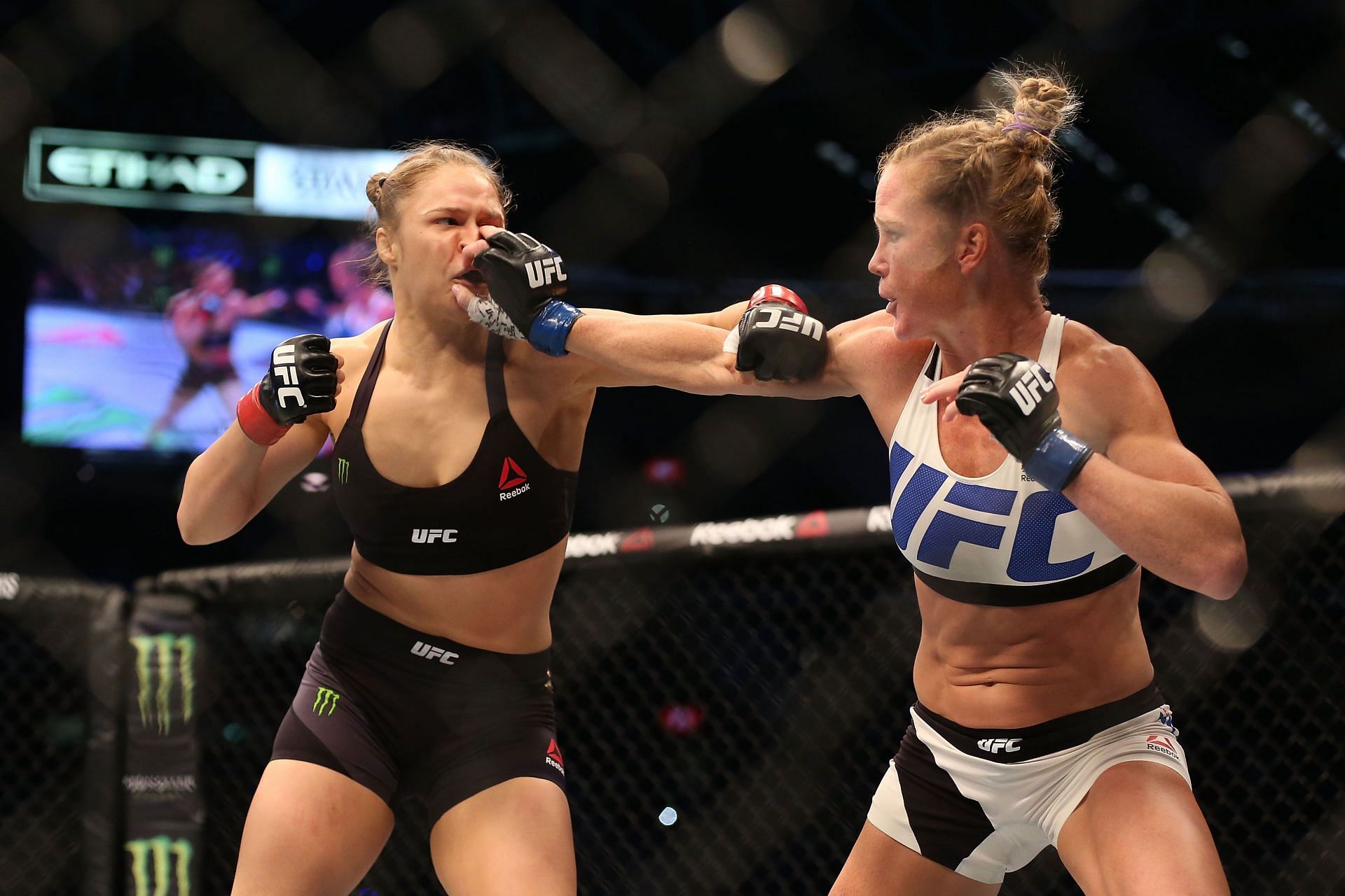 Holm upset Rousey in just her third UFC fight