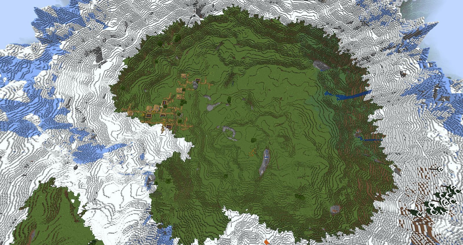 Glitched valley Minecraft 1.18 seed (Image via Minecraft)