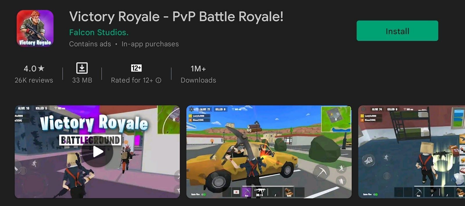 Victory Royale - PvP Battle Royale (Image via Google Play Store)