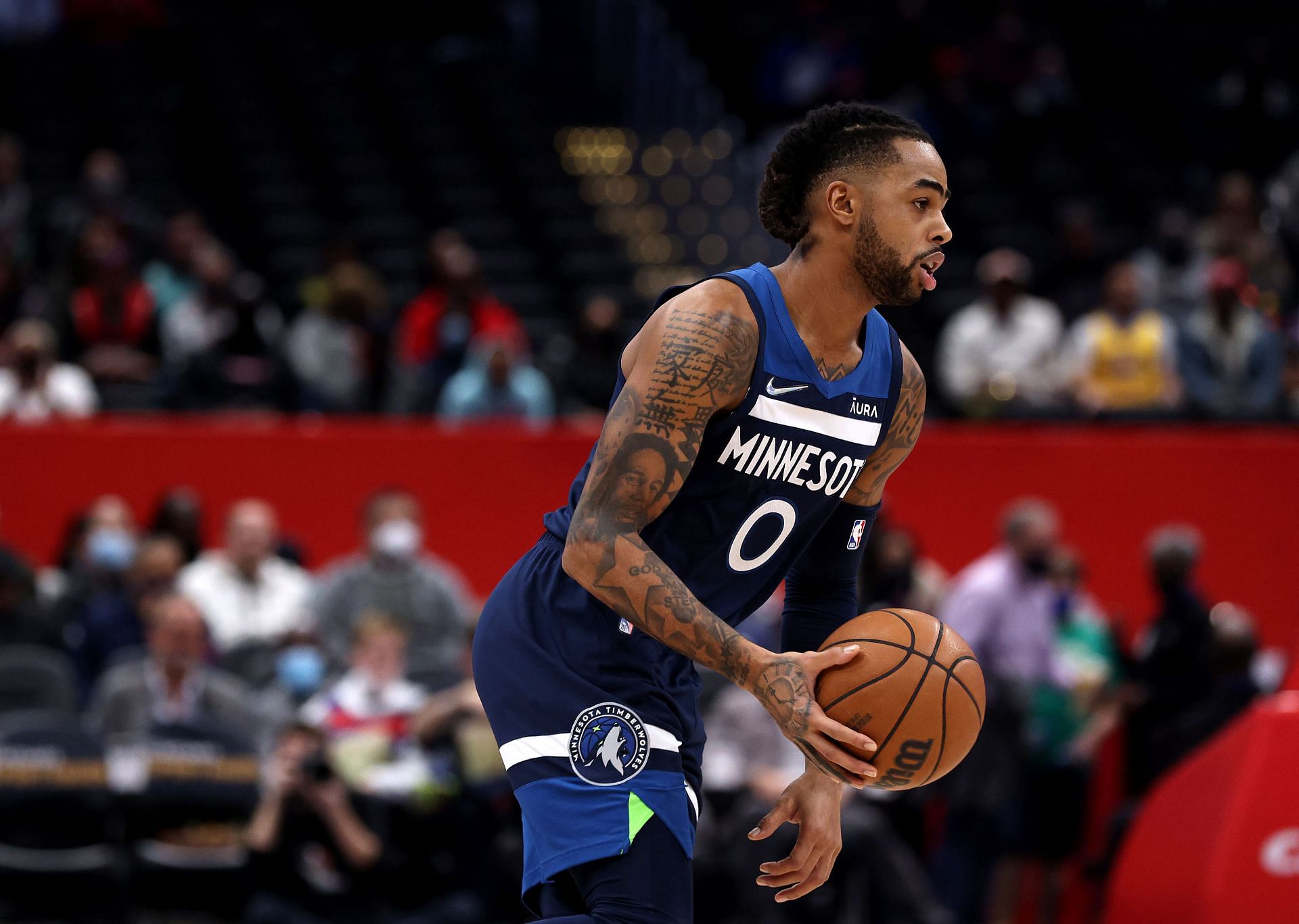 D'Angelo Russell in action for the Minnesota Timberwolves