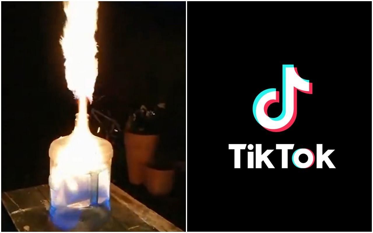 The Whoosh Bottle Experiment has gone viral on Tiktok (Images via Tiktok)
