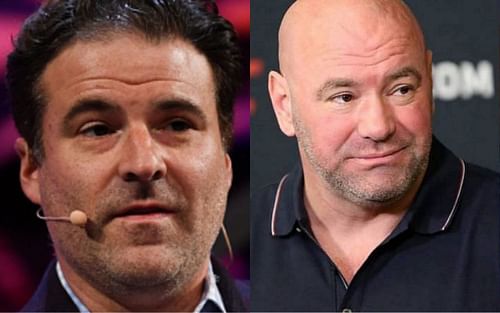 Darren Rovell (left) and Dana White (right)