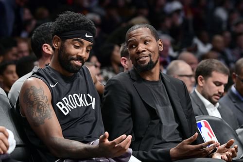 The Brooklyn Nets' Covid outbreak could see Kyrie Irving return to help Kevin Durant carry the team. [Photo: Bleacher Report]