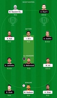 Dream11 Team for Ruwi Rangers vs Bousher Busters - Oman D20 2021.