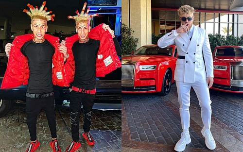 The Island Boys (L) and Jake Paul (R) via Instagram @flyysoulja and @jakepaul