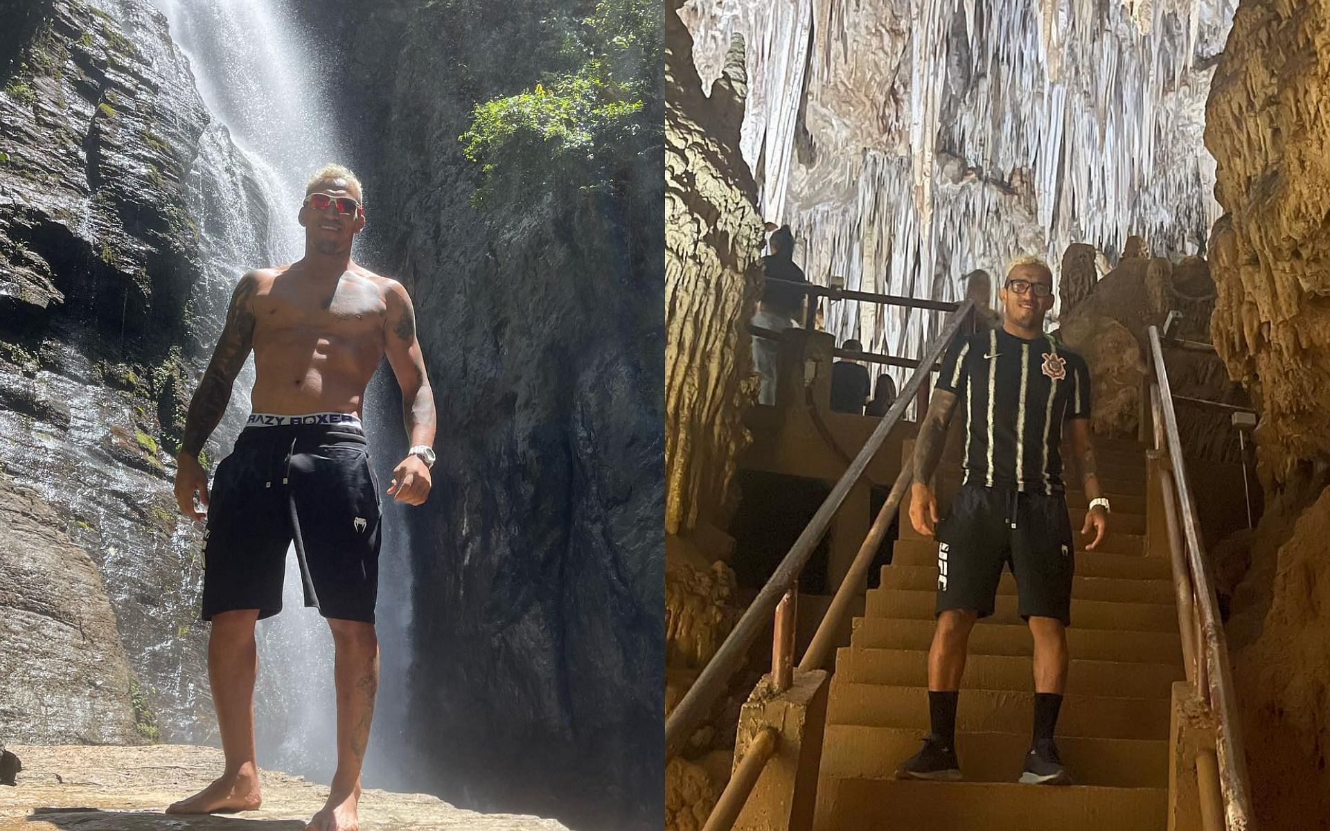 Charles Oliveira visita a icônica Caverna do Diabo no Brasil com sua família