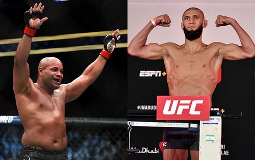 Daniel Cormier (left) & Khamzat Chimaev (right)