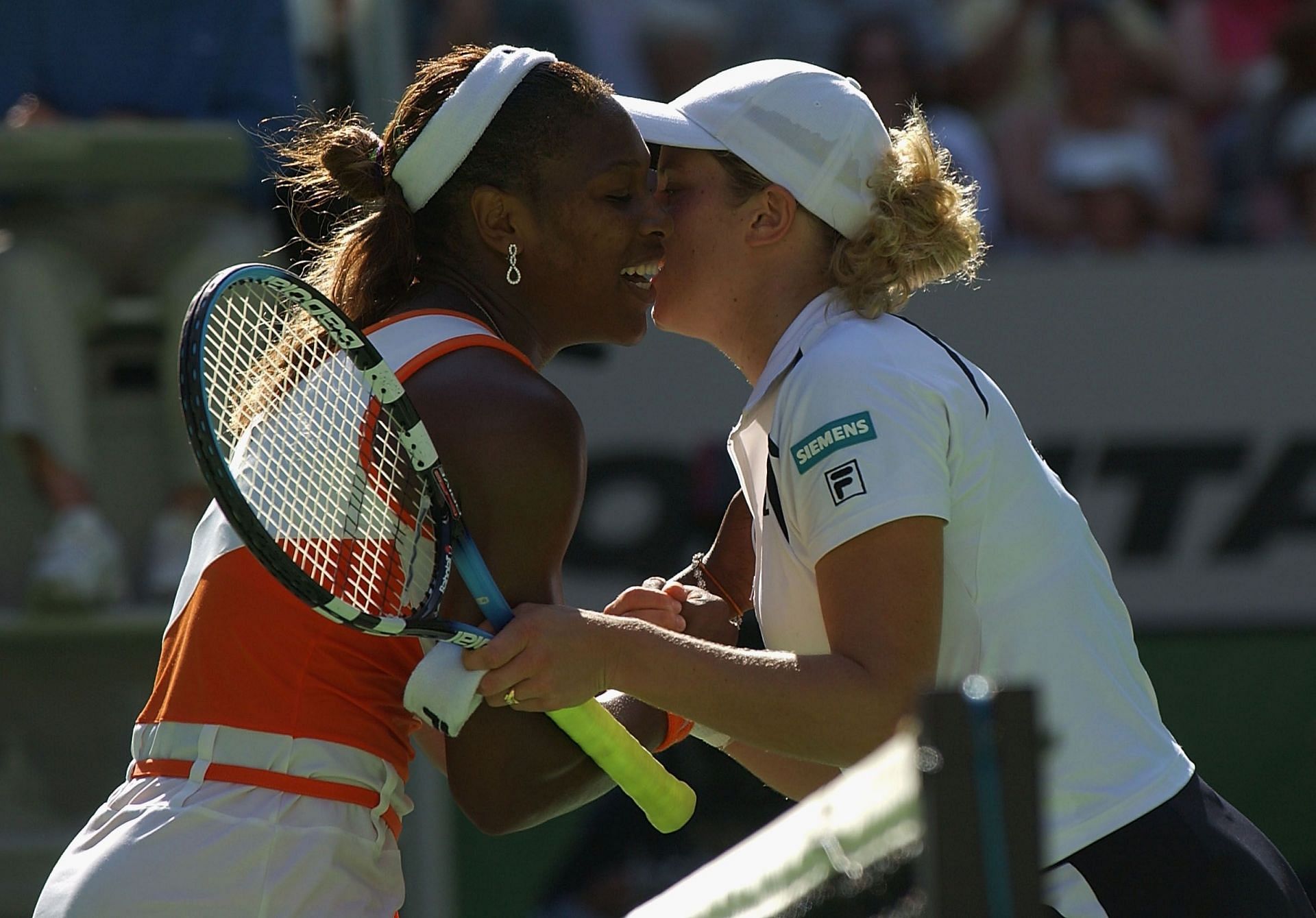 Serena Williams and Kim Clijsters at the 2003 Australian Open