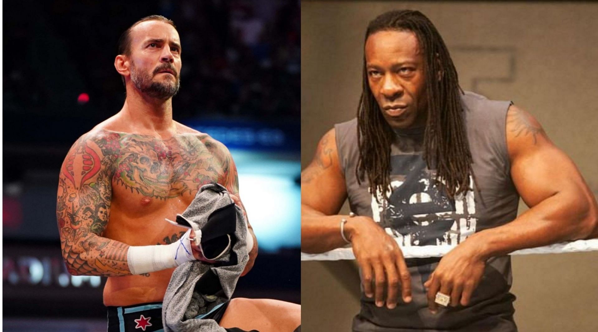 CM Punk (left) and Booker T (right)
