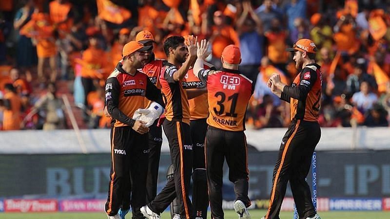 Sunrisers Hyderabad (SRH) during the IPL. Pic: IPLT20.COM