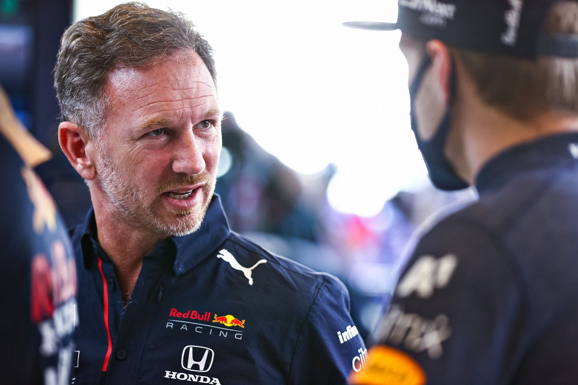 F1 Grand Prix of Abu Dhabi - Christian Horner and Max Verstappen ahead of FP1.