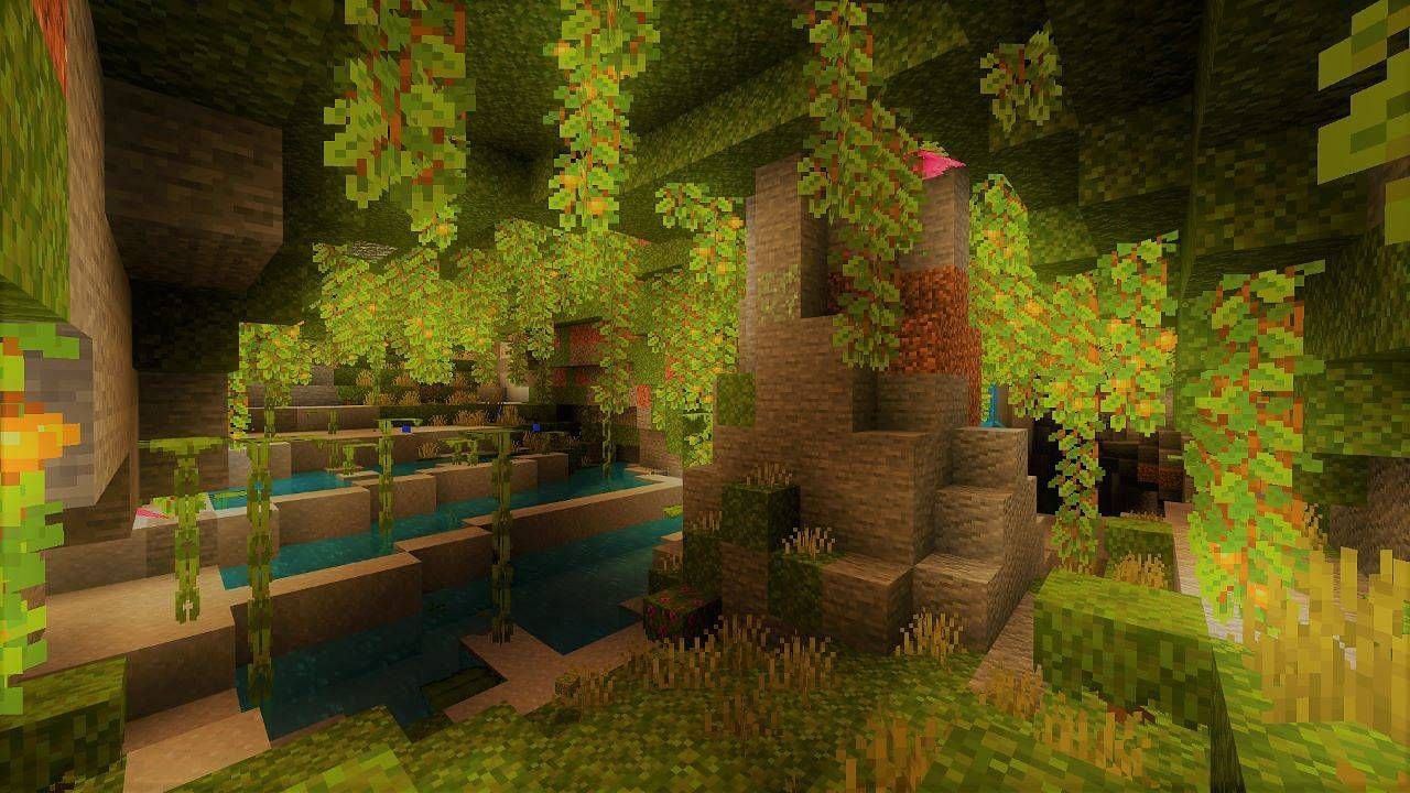 Lush Caves in Minecraft 1.18 update (Image via u/thebestblockisdirt, Reddit)