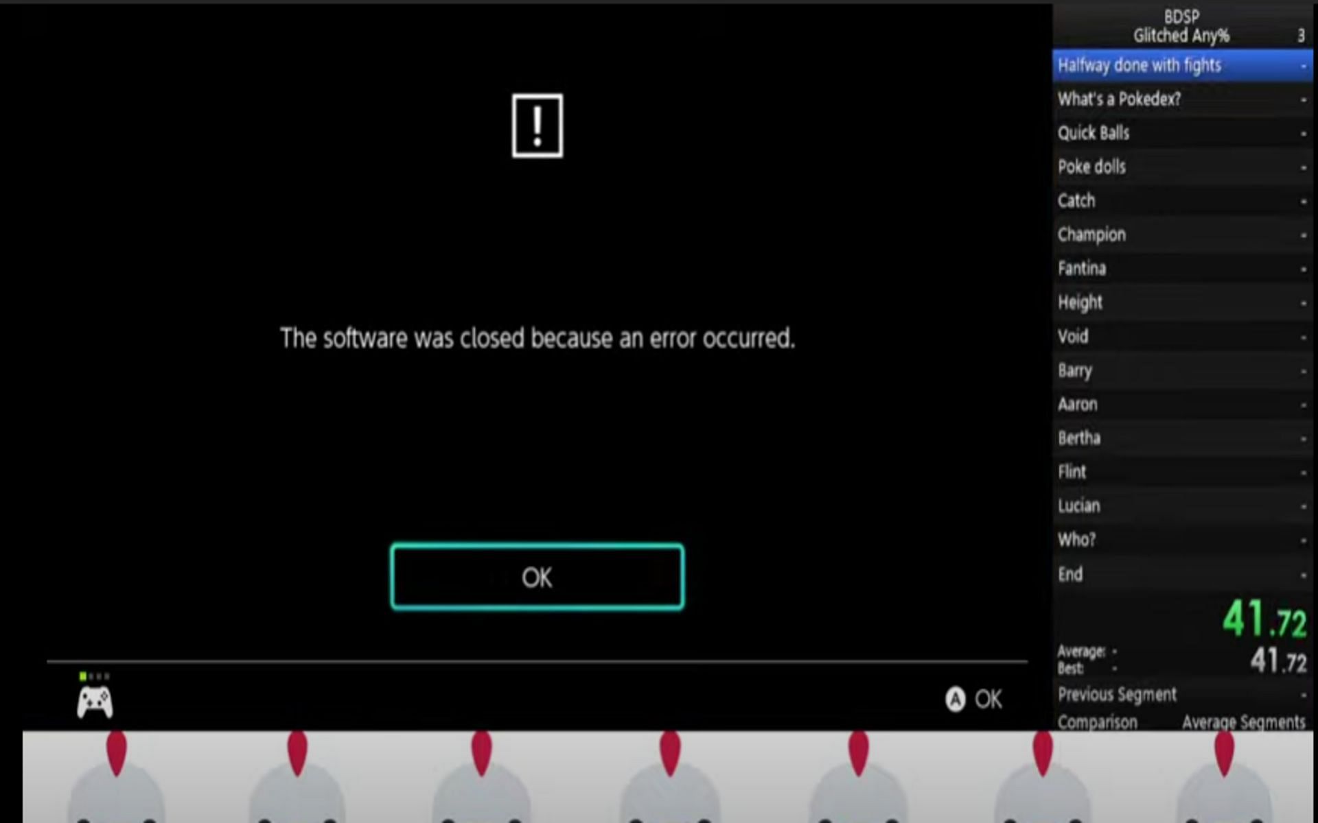 This error showed up after ther opening cutscene (Image via BlowfishGun)