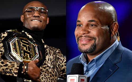 Kamaru Usman (left); Daniel Cormier (right)