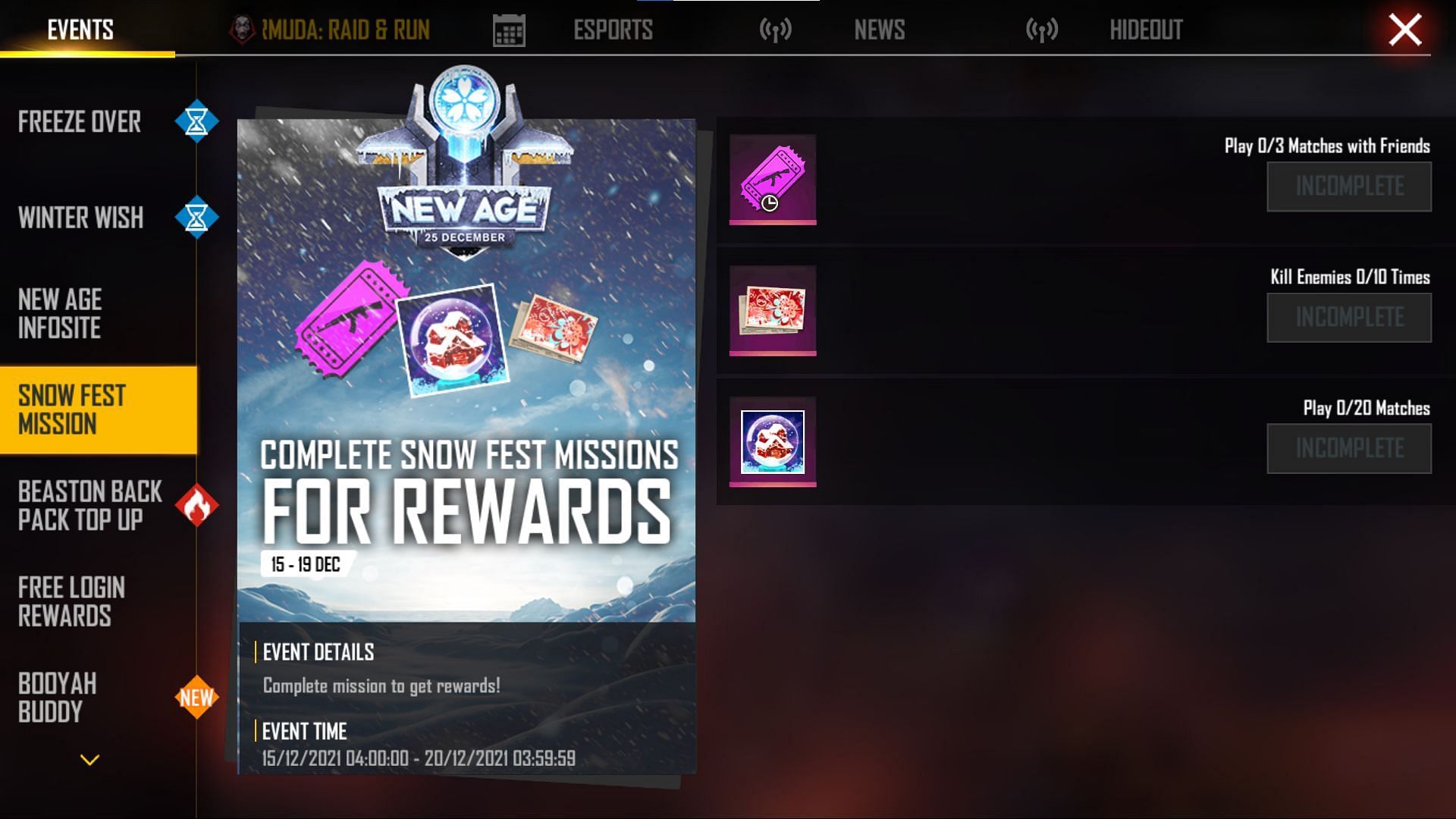 Click the claim button to attain the item (Image via Free Fire)