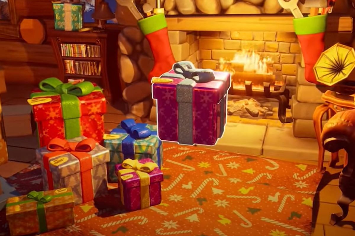 The gift containing Holly Hatchets in Fortnite Chapter 3 Season 1(Image via Epic Games)