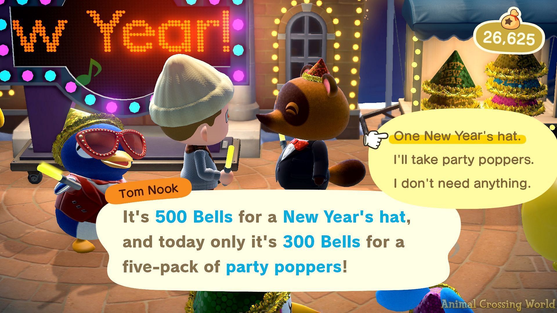 Tom Nook will sell a few items during the event (Image via Animal Crossing World)