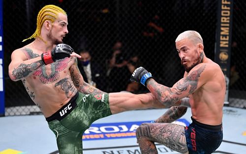 UFC bantamweight contenders and arch rivals Sean O'Malley (left) and Marlon Vera (right)