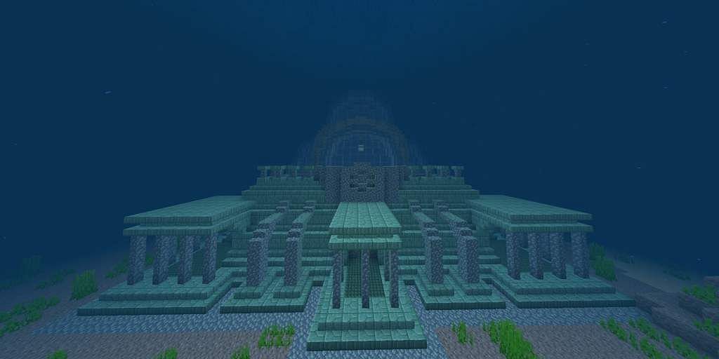 Ocean monuments can be renovated (Image via Minecraft)