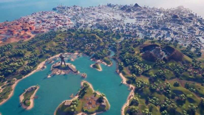 The islands to the west of Sanctuary. (Image via Epic Games)