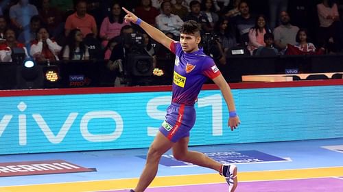 Naveen Kumar in action for Dabang Delhi - Image Courtesy: PKL