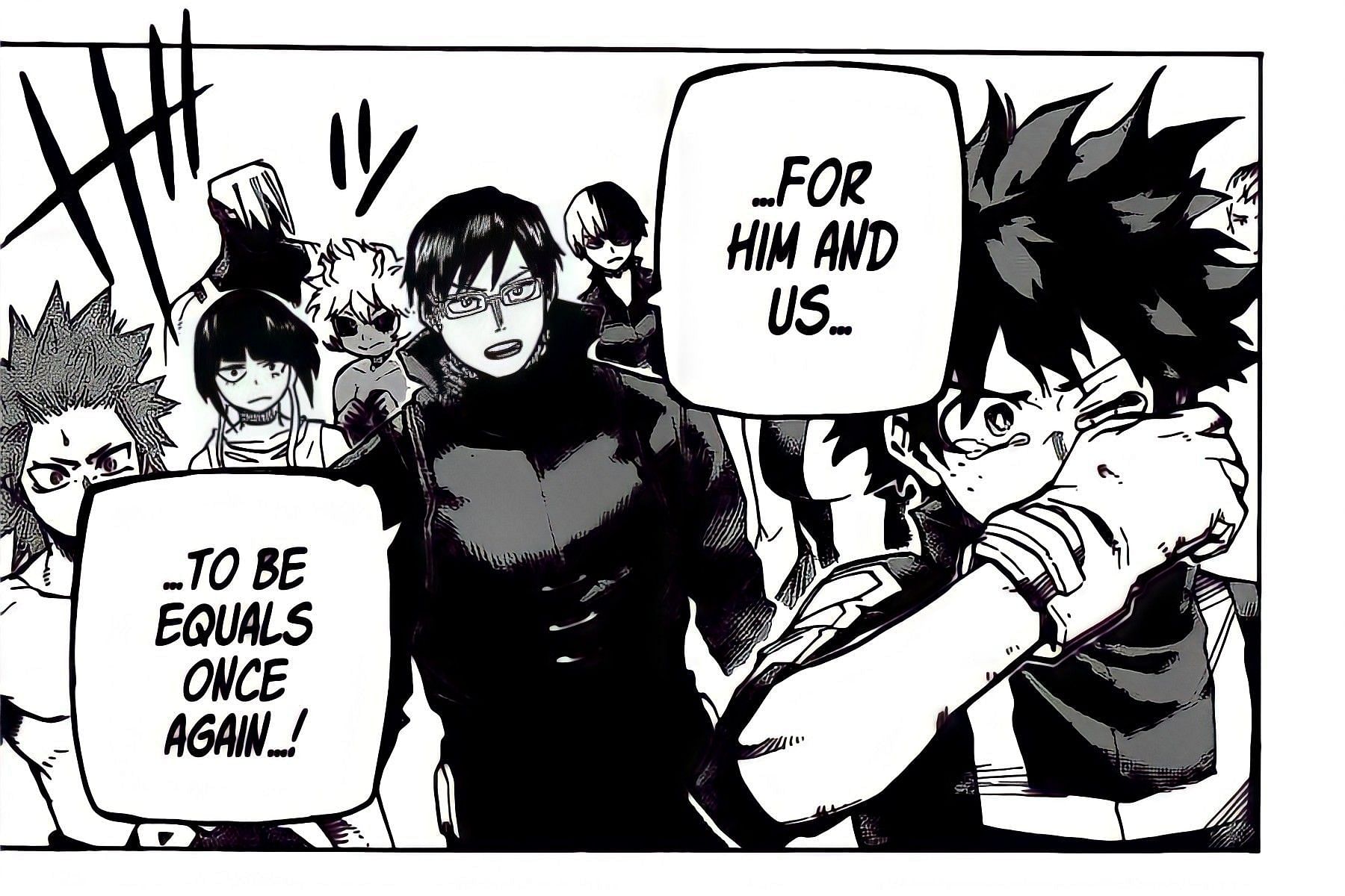 Iida in support of Aoyama in My Hero Academia chapter 338 (Image Via TCBScans)