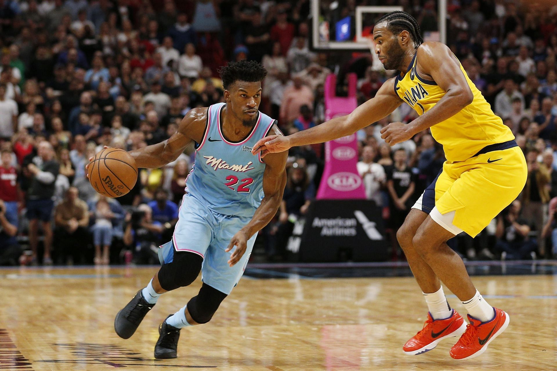 The Indiana Pacers and the Miami Heat will meet for the third time this season on Tuesday. [Photo: Hoops Habit]