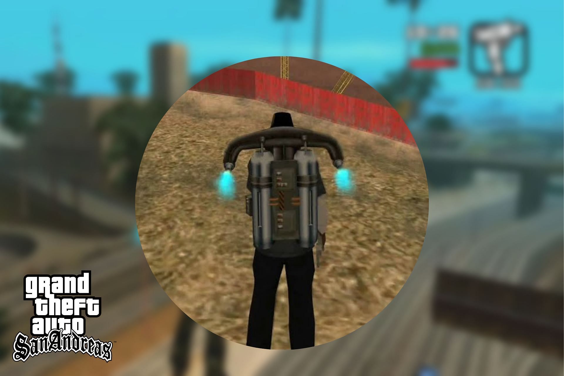 The Spawn Jetpack cheat code is useful in most parts of GTA San Andreas (Image via Rockstar Games)