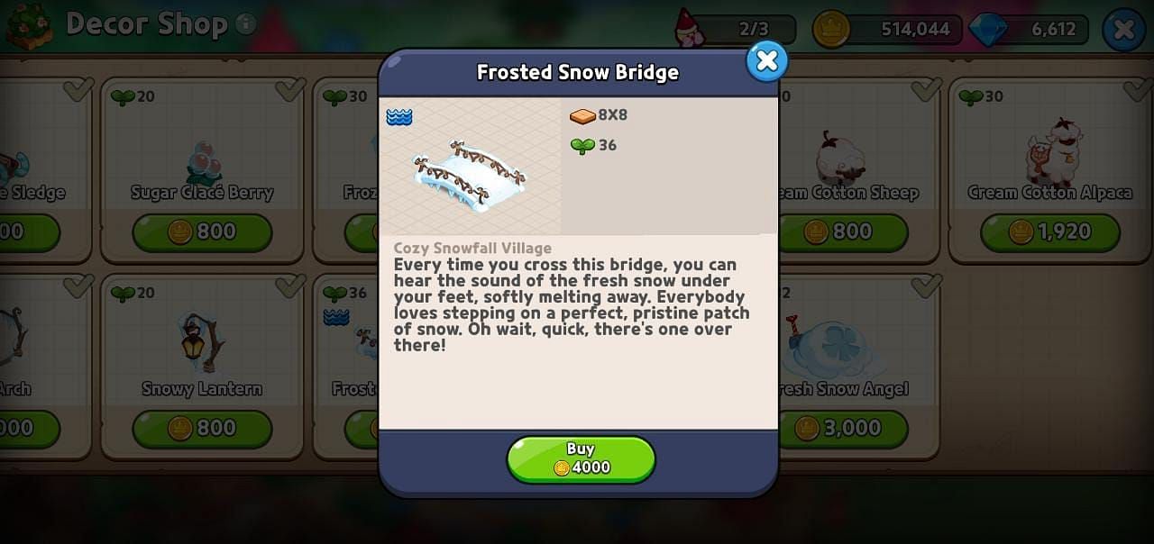 Cookie Run: Kingdom Frosted Snow Bridge (Image via Sportskeeda)