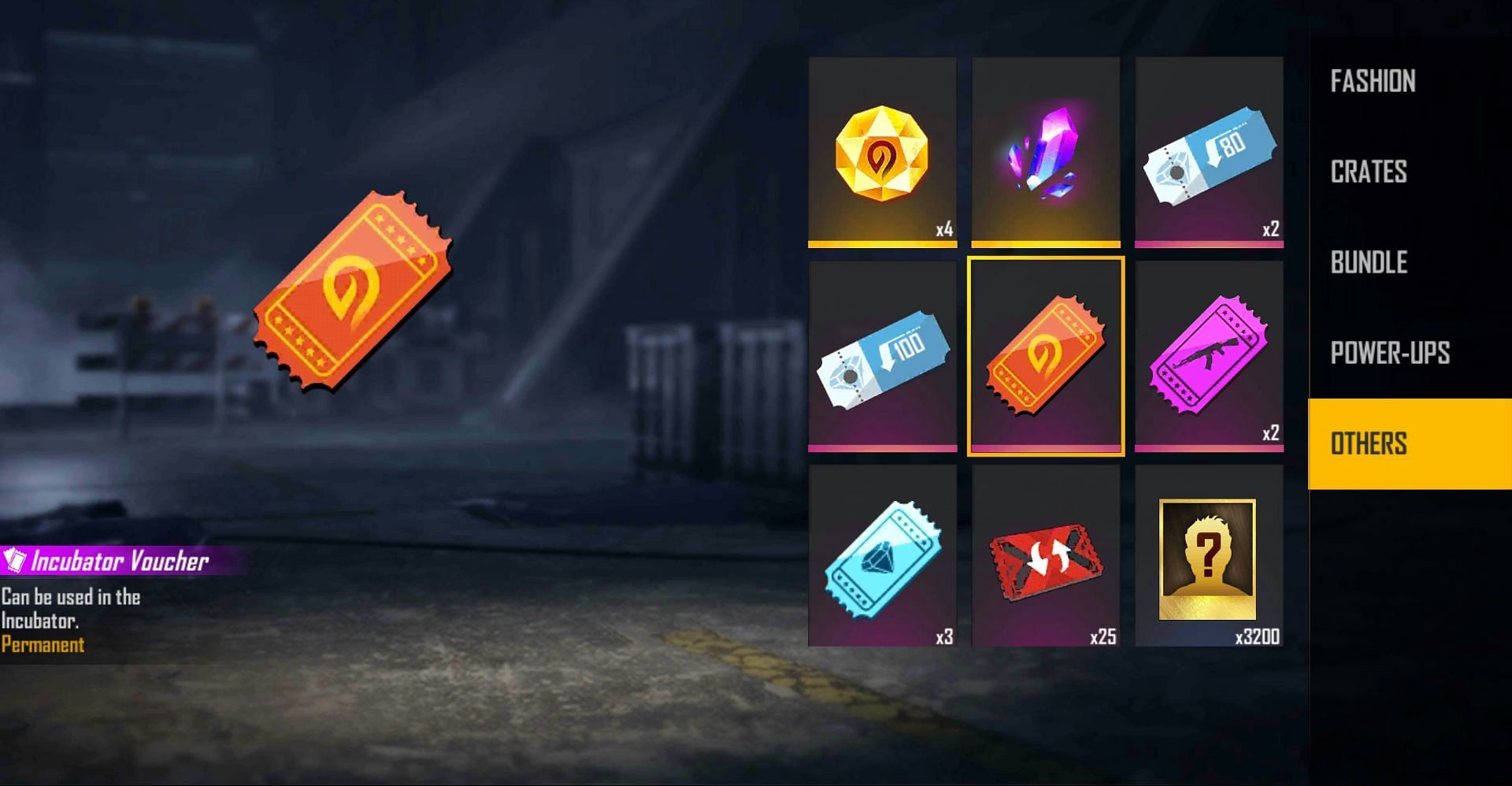 Incubator Voucher (Image via Free Fire)