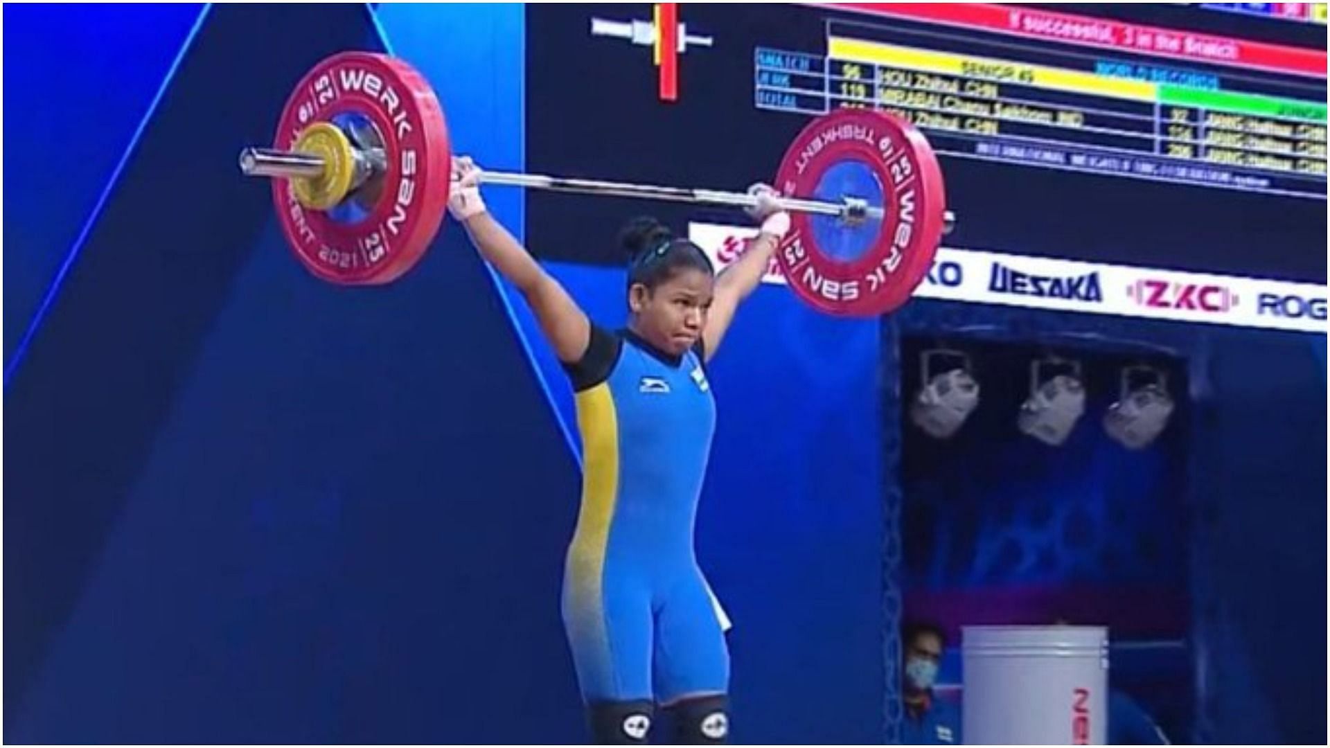 Jhilli Dalabehera at 2021 Commonwealth Weightlifting Championships (Pic Credit: SAI)