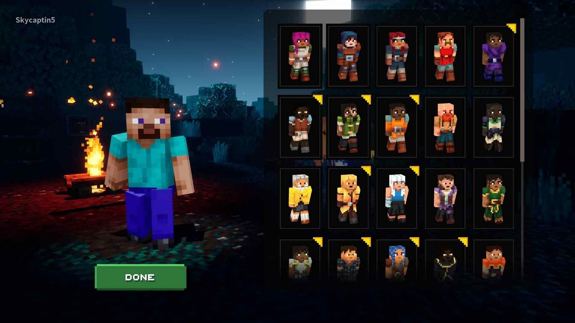 The roster of playable heroes in Minecraft Dungeons has increased steadily over multiple updates (Image via Mojang)