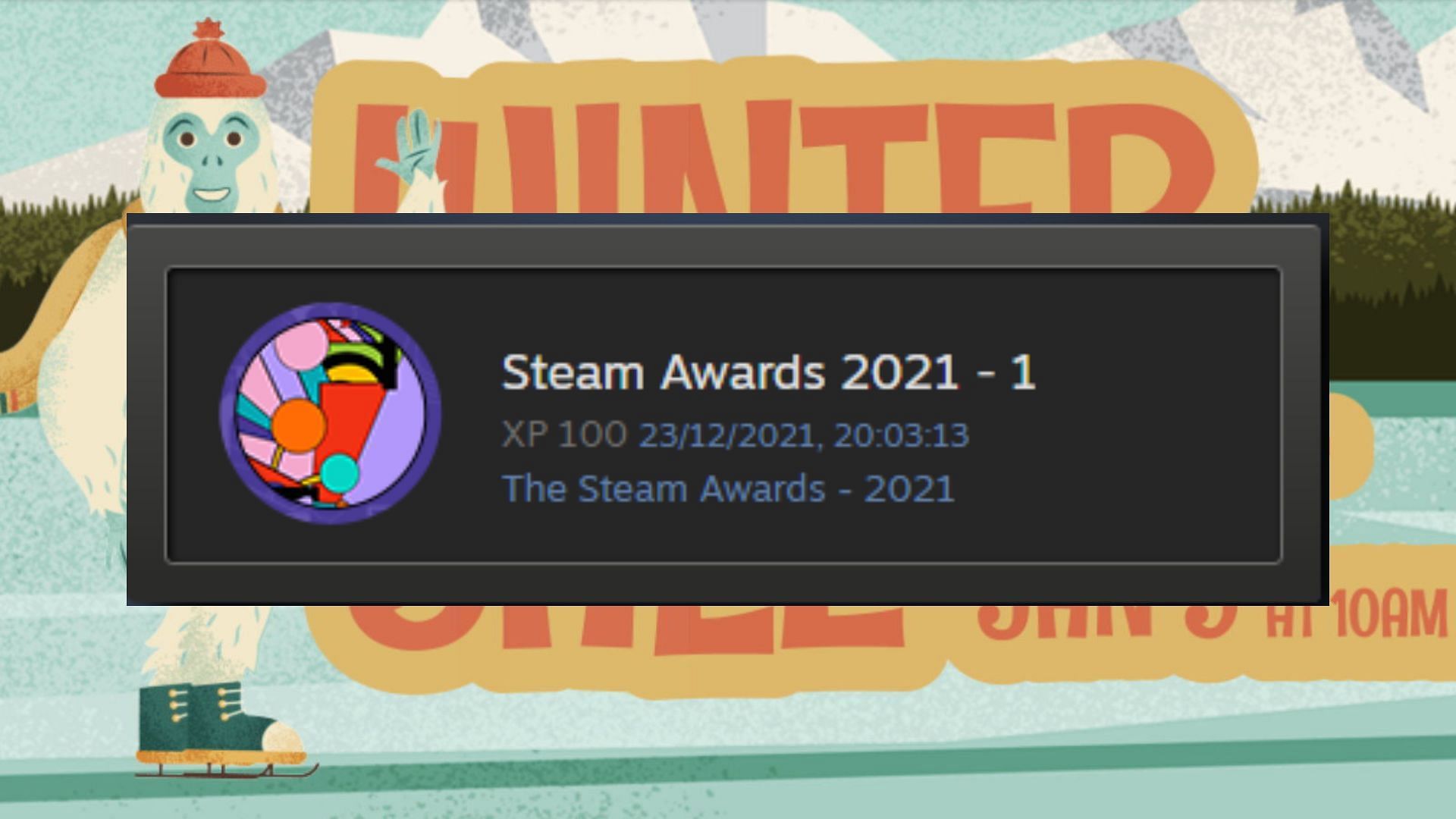 Steam Winter Sale 2021 Badge (Image screen captured via Steam)