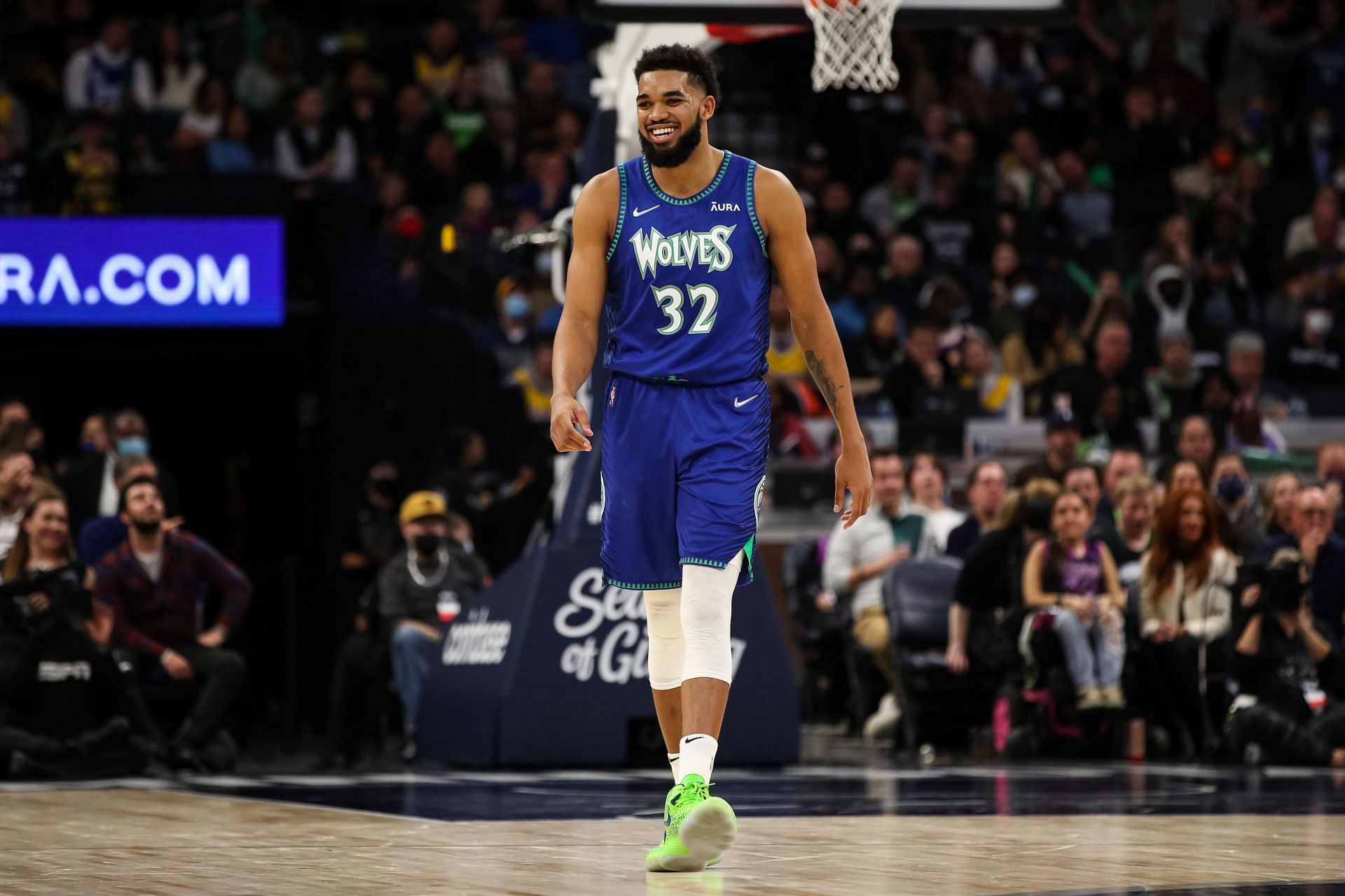 Karl Anthony-Towns in action for the Minnesota Timberwolves