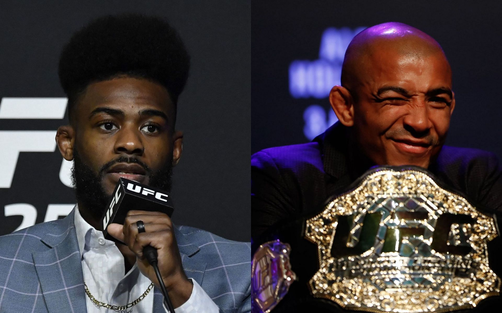 Aljamain Sterling (left) &amp; Jose Aldo (right)