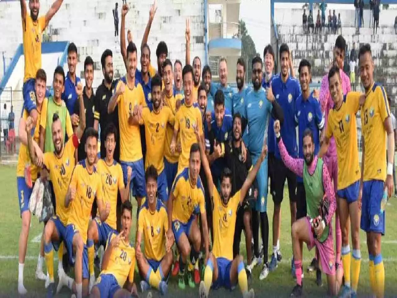 Real Kashmir FC defended the IFA Shield by beating Sreenidhi Deccan FC ( Image Courtesy: News9 Live)