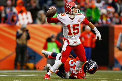 Kansas City Chiefs quarterback Patrick Mahomes in his first career start in 2017