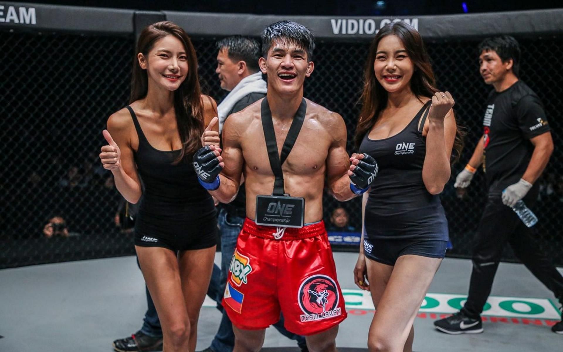 ONE Championship flyweight Danny &#039;The King&#039; Kingad fights in the main event of ONE: Winter Warriors II. (Image courtesy of ONE Championship)