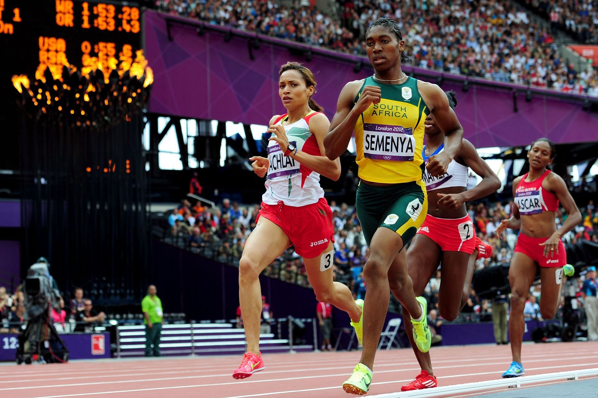 Halima Hachlaf in action at the 2012 London Olympics.