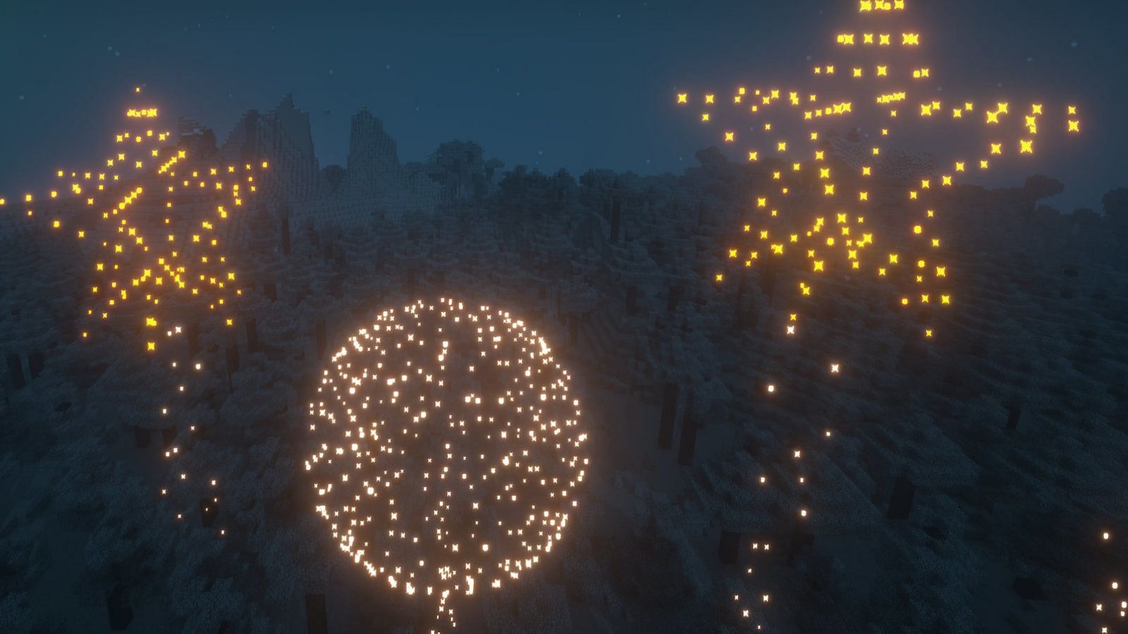 Firework rockets in Minecraft (Image via Minecraft)