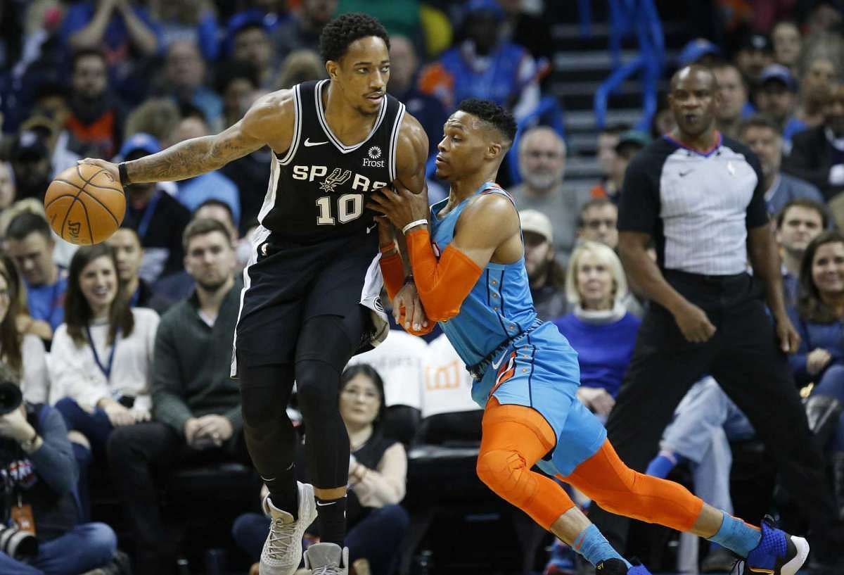 DeMar DeRozan could have been teammates with LeBron James this season instead of Russell Westbrook. [Photo: San Antonio Express-News]