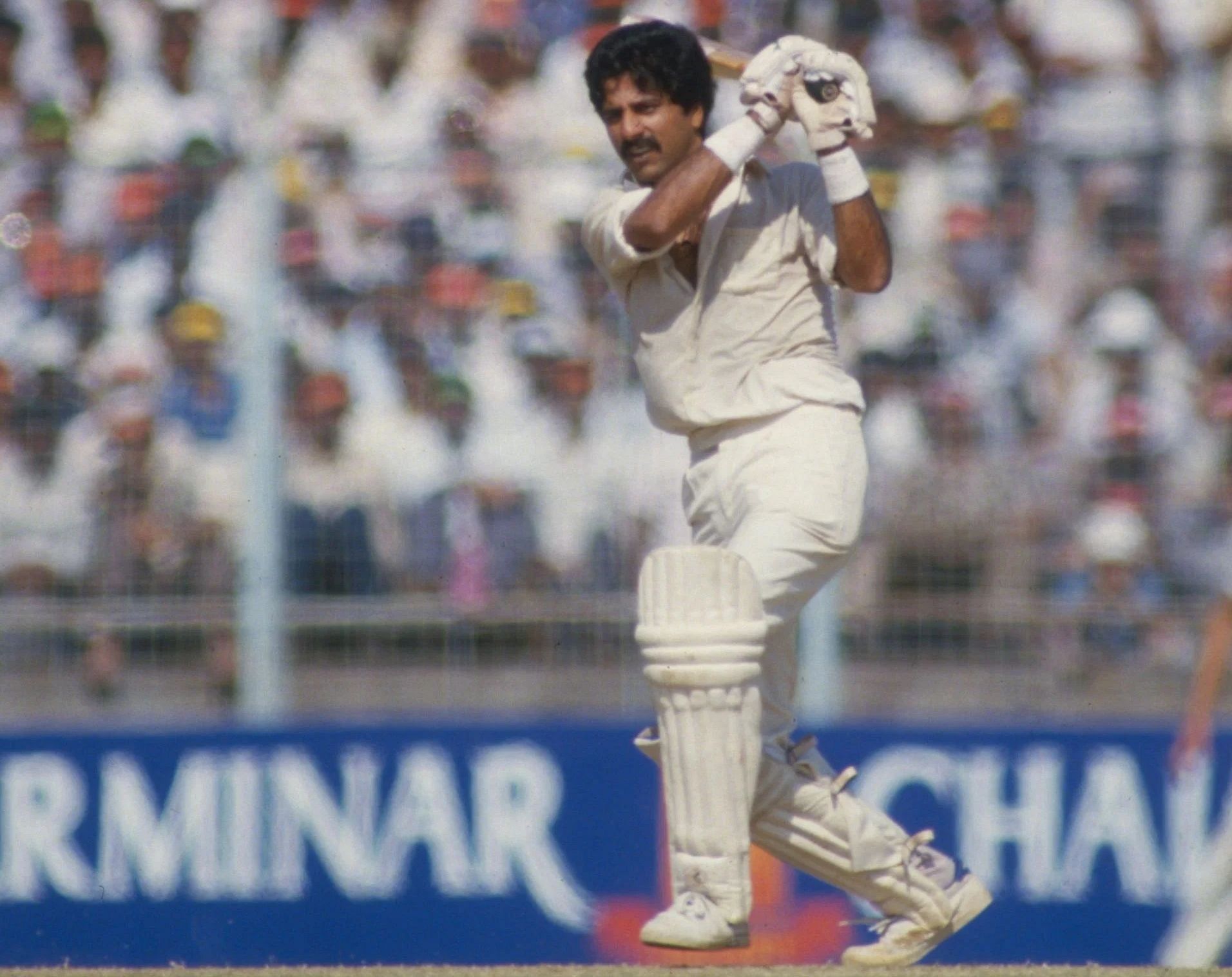Kris Srikkanth batting in an ODI against England in 1984. Pic: Getty Images